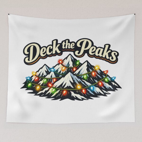 Item preview, Deck the Peaks Festive Mountain Christmas Lights designed and sold by GabeMountainArt.