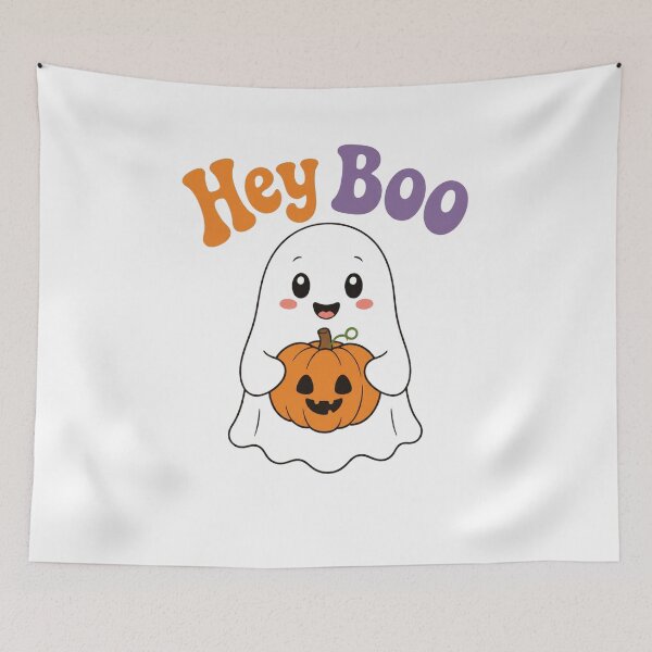 Item preview, Hey Boo Halloween Shirt, Cute Ghost with Pumpkin T-Shirt designed and sold by AdliUltra.