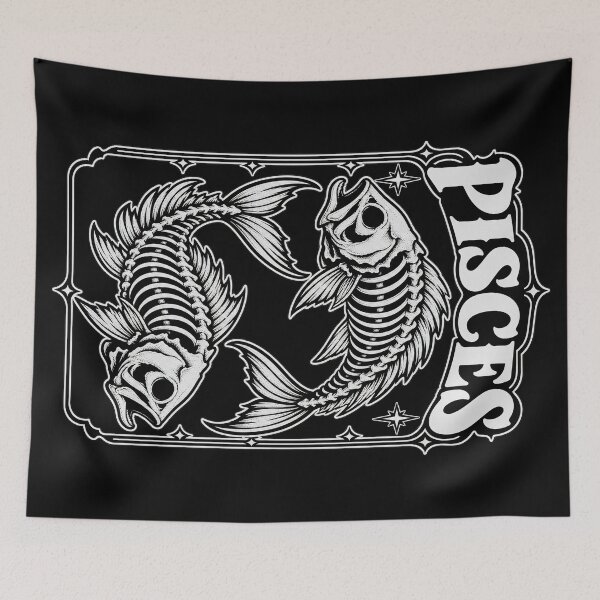Item preview, Pisces Skeleton Fish Tarot Design designed and sold by SteadyRolling.