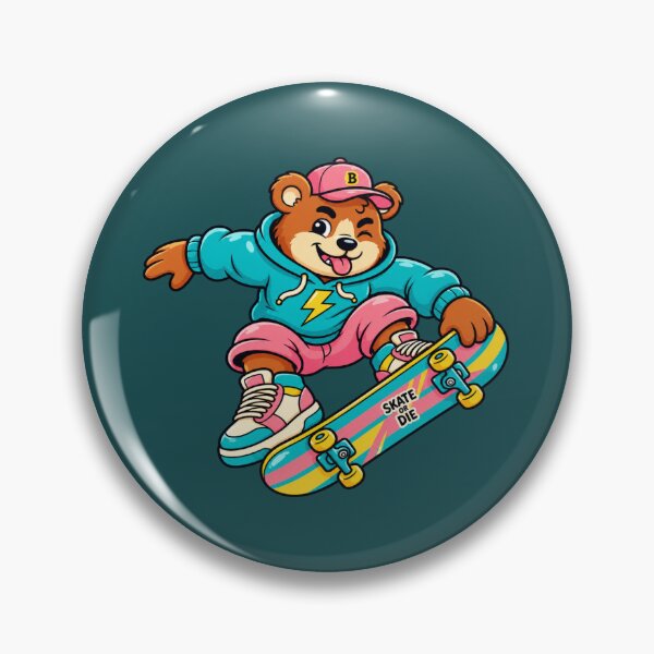 Item preview, Cute Skateboard Bear | Kawaii Bear Skater Retro Skateboarding designed and sold by MrDev.