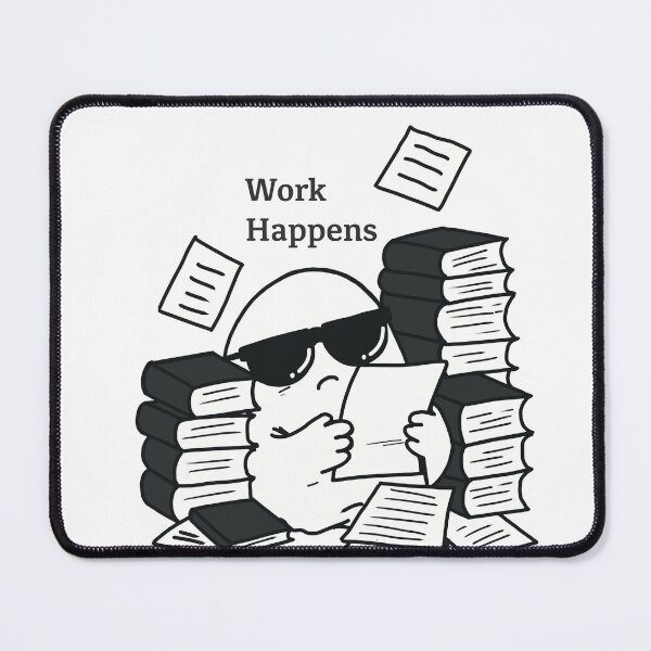 Item preview, Work Happens – Office Ghost designed and sold by Almost Bored Studio.