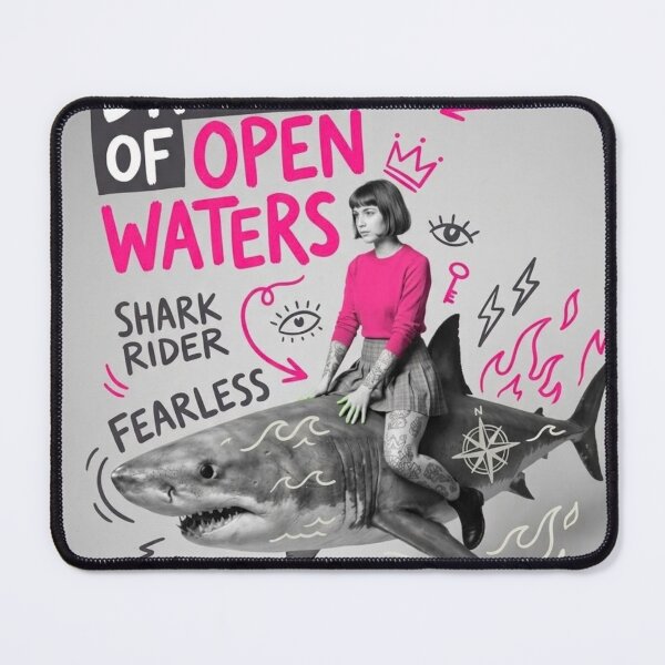 Item preview, A Shark Jumps the 'Open' Water Cool Cool Pool and Takes One 'Heart-y' Bite Out of Corporate Branding (Legally Distinct) designed and sold by Print Fiction.