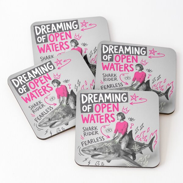 Item preview, A Shark Jumps the 'Open' Water Cool Cool Pool and Takes One 'Heart-y' Bite Out of Corporate Branding (Legally Distinct) designed and sold by Print Fiction.