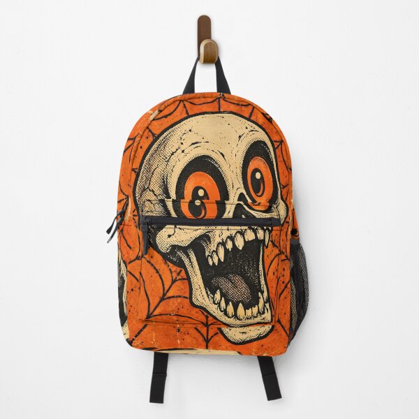 Item preview, Vintage Halloween Screaming Skull Spiderweb Art designed and sold by Pure Craft.