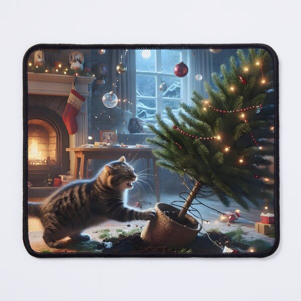 Item preview, Tabby Cat Christmas Chaos designed and sold by Sybille-Yates.