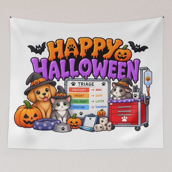 Item preview,  Happy Halloween Veterinary Triage – Spooky Emergency Vet Clinic designed and sold by Bettybee00.
