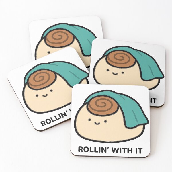 Item preview, Cute Chibi Cinnamon Roll Rollin With It Bakery Pun Sticker designed and sold by xiaoxiaochibi.