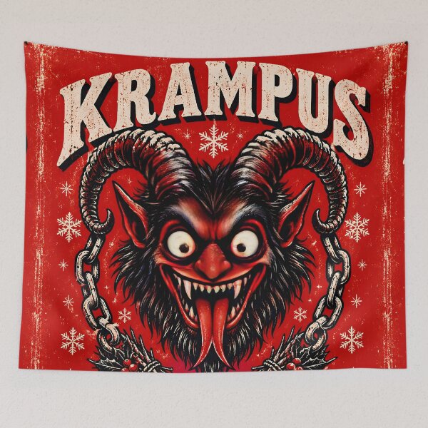 Item preview, Krampus Winter Camp Vintage Christmas Horror Art designed and sold by Pure Craft.