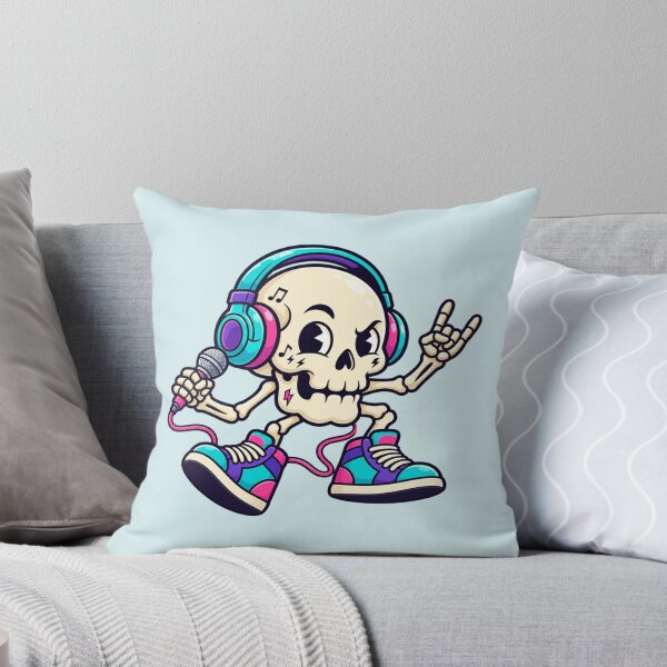 Artikelvorschau, Skeleton Rockstar | Cute Kawaii Skull Musician Rock Music entworfen und verkauft von MrDev.
