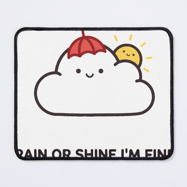 Item preview, Cheerful Chibi Rain Cloud Rain Or Shine I'm Fine Positive Sticker designed and sold by xiaoxiaochibi.