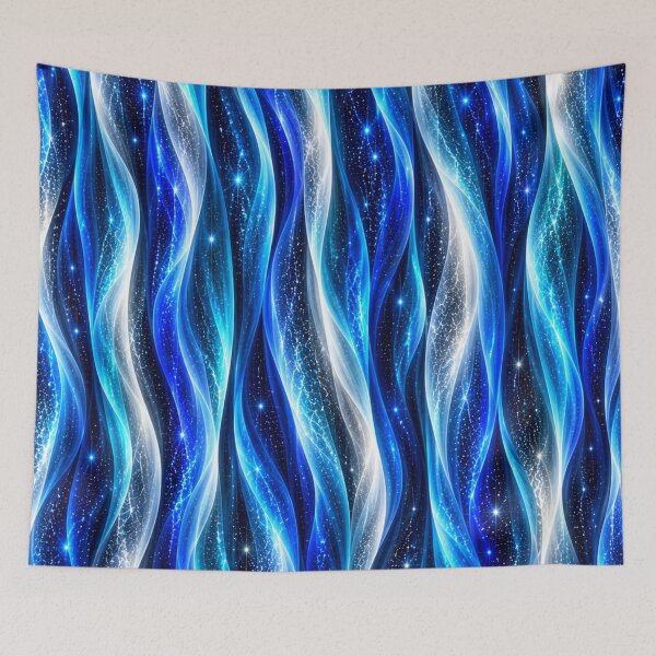 Item preview, Arctic Blue Aurora – Icy Celestial Wave Pattern designed and sold by HO•Designs.