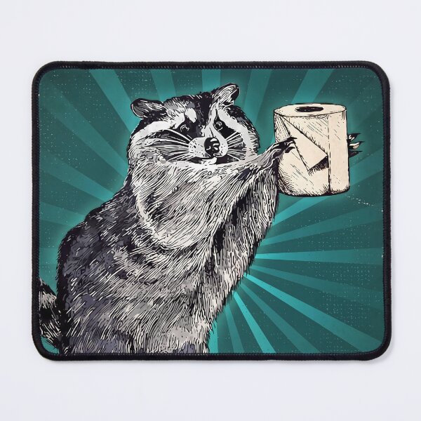 Item preview, Funny Raccoon Bathroom Humor Your Butt Napkins My Lord Retro Poster designed and sold by FaizArtShop.