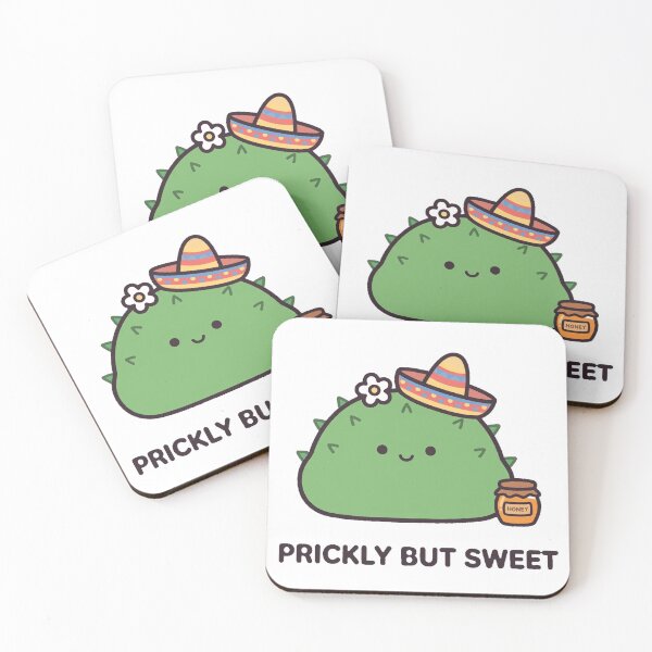 Item preview, Cute Chibi Cactus Flower Prickly But Sweet Succulent Sticker designed and sold by xiaoxiaochibi.