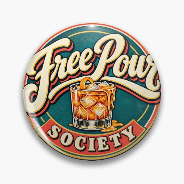 Item preview, Free Pour Society – Vintage Cocktail Bartender Design designed and sold by EastEndTownie.