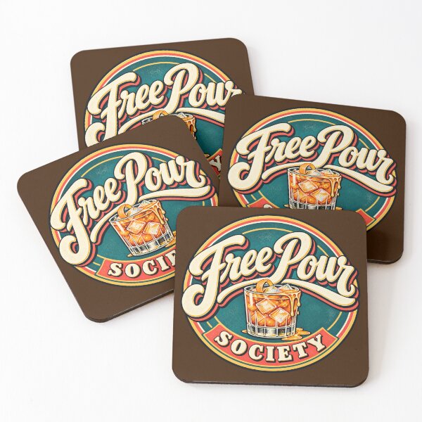 Item preview, Free Pour Society – Vintage Cocktail Bartender Design designed and sold by EastEndTownie.