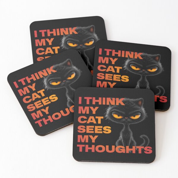 Item preview, I Think My Cat Sees My Thoughts designed and sold by Winston Cat.