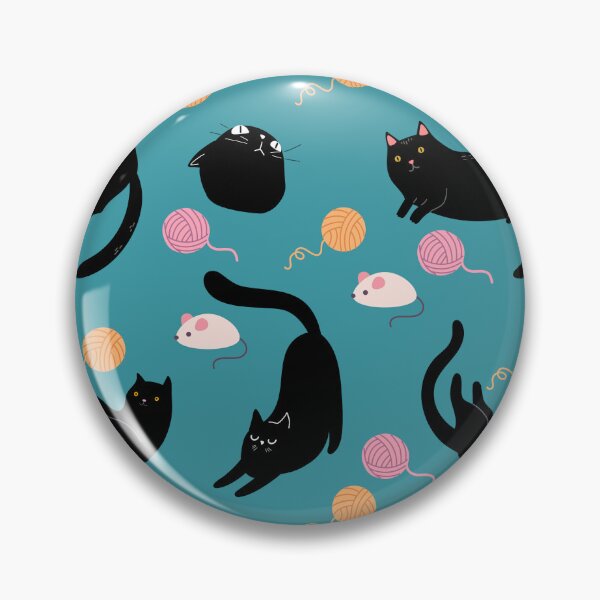 Item preview, Playful Black Cats, Mice & Yarn Pattern designed and sold by Britishdelights.