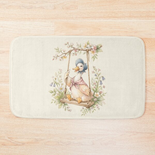 Item preview, Sweet Duck on a Swing Vintage Watercolor Children's Book Illustration designed and sold by Pasteltone.