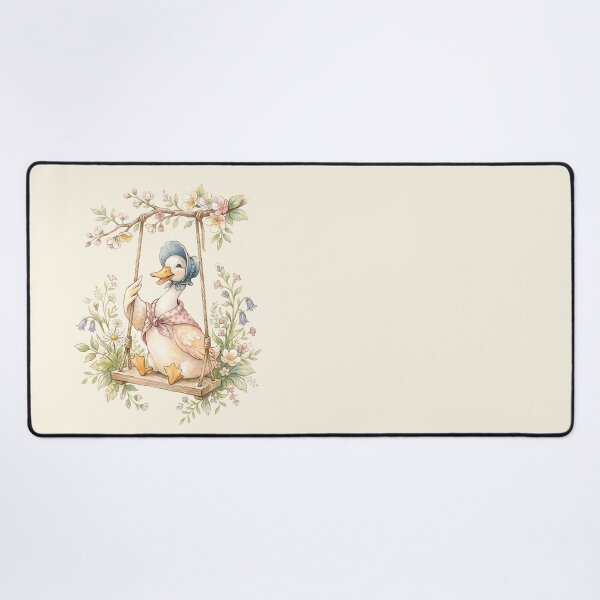 Item preview, Sweet Duck on a Swing Vintage Watercolor Children's Book Illustration designed and sold by Pasteltone.