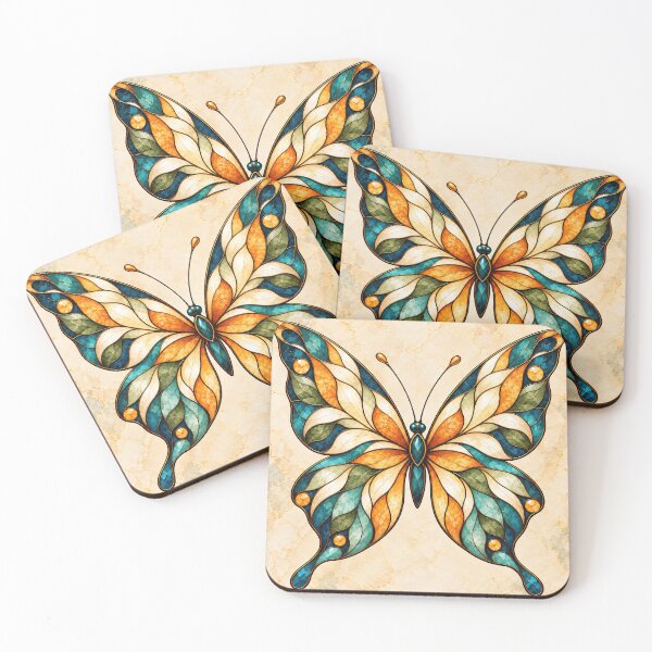 Item preview, Colorful Stained Glass Butterfly Art  designed and sold by dreamybyana.