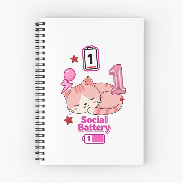 Item preview, social battery 1 % for exhausted  designed and sold by simonrice14.