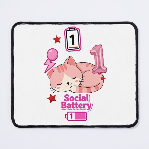 Item preview, social battery 1 % for exhausted designed and sold by simonrice14.