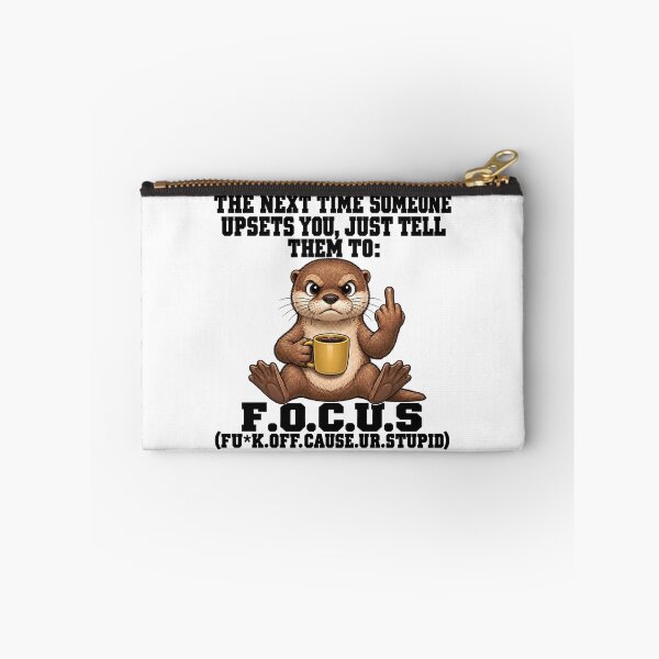 Item preview, Angry Otter Flipping The Bird Holding Coffee Mug Funny Meme designed and sold by DYALEEZ-XCR.