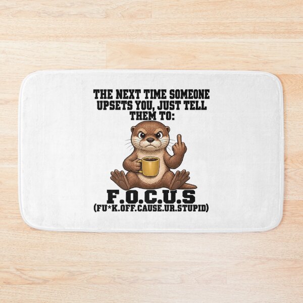 Item preview, Angry Otter Flipping The Bird Holding Coffee Mug Funny Meme designed and sold by DYALEEZ-XCR.