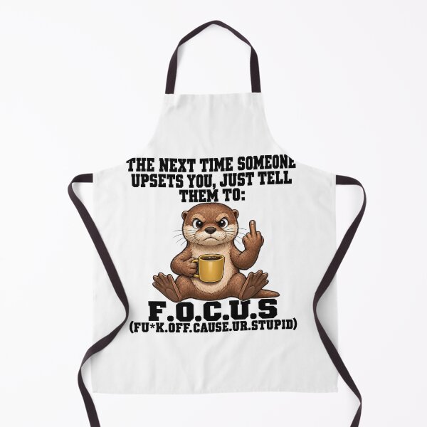 Item preview, Angry Otter Flipping The Bird Holding Coffee Mug Funny Meme designed and sold by DYALEEZ-XCR.