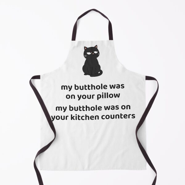 Item preview, My Butthole Was On Your Pillow - Funny Cartoon Black Cat designed and sold by TeeheesAndCo.