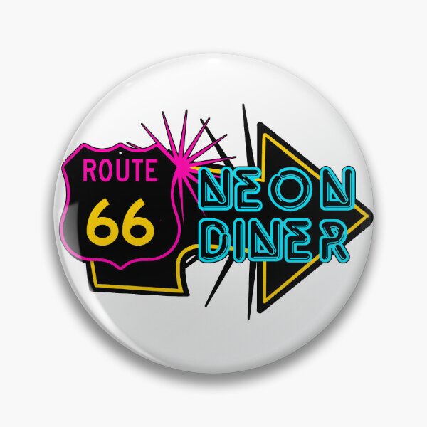 Item preview, Route 66 Neon Diner Dark designed and sold by ShopCNTS.