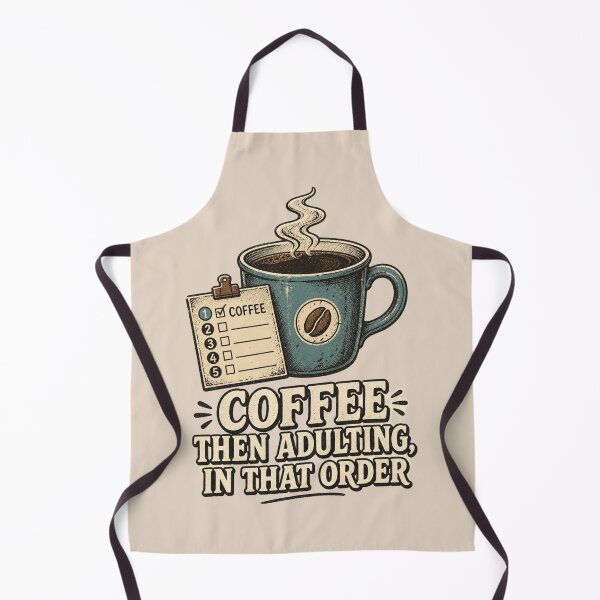 Item preview, Coffee Then Adulting In That Order Shirt, Funny Coffee Lover T-Shirt, Morning Routine Humor Tee, Funny Coffee Gift Shirt, Vintage Coffee Graphic designed and sold by TshirtsLabs.