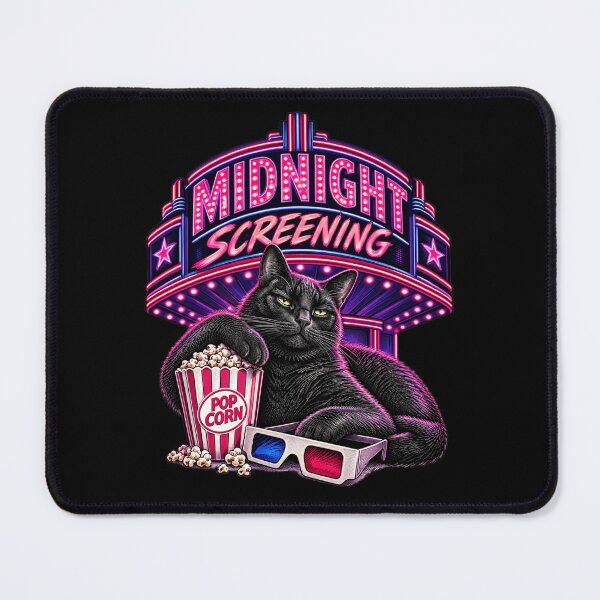 Item preview, Midnight Screening Funny Cult Classic Cat Movie Theater Lover Movie Gift designed and sold by FurRealStudioCo.