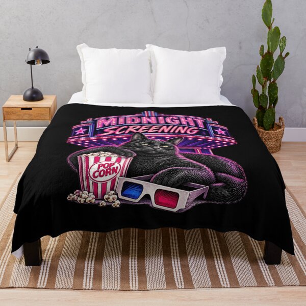Item preview, Midnight Screening Funny Cult Classic Cat Movie Theater Lover Movie Gift designed and sold by FurRealStudioCo.