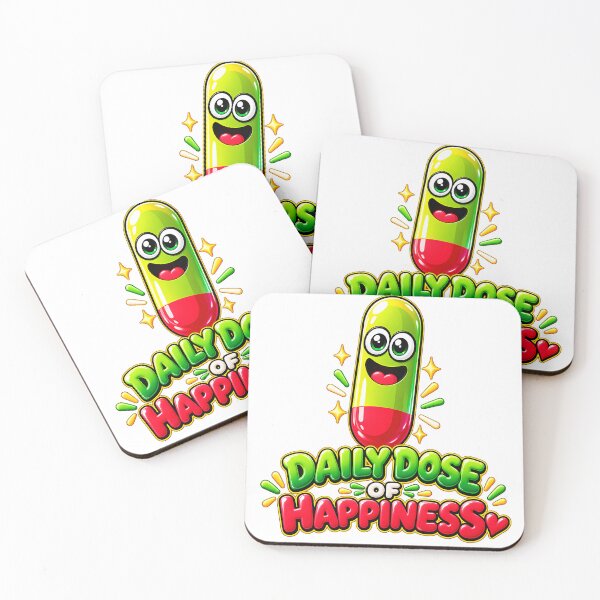 Item preview, Funny cute  glossy capsule a dose for happiness designed and sold by Afnan Store.