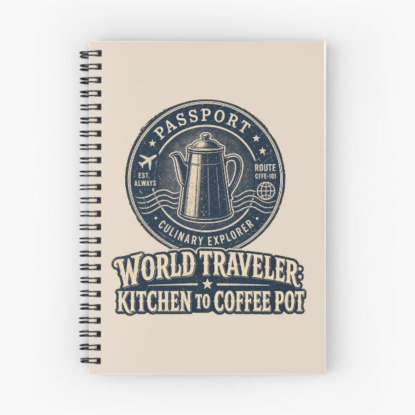 Item preview, World Traveler Kitchen To Coffee Pot Shirt, Funny Coffee Lover T-Shirt, Homebody Humor Tee, Funny Coffee Gift Shirt, Vintage Passport Graphic designed and sold by TshirtsLabs.