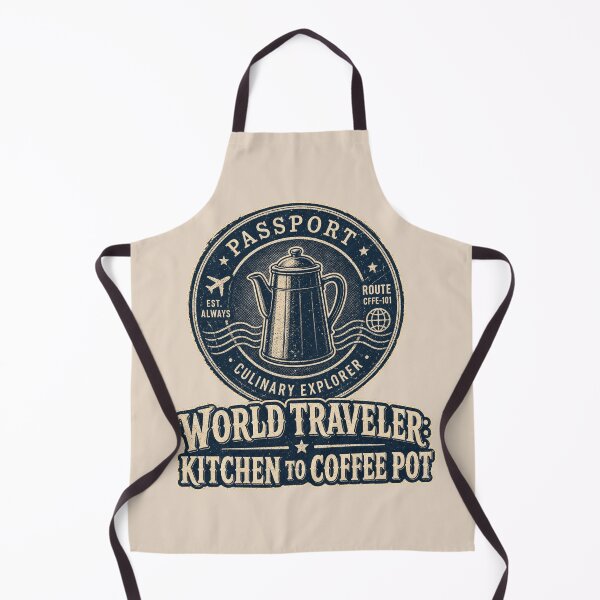 Item preview, World Traveler Kitchen To Coffee Pot Shirt, Funny Coffee Lover T-Shirt, Homebody Humor Tee, Funny Coffee Gift Shirt, Vintage Passport Graphic designed and sold by TshirtsLabs.