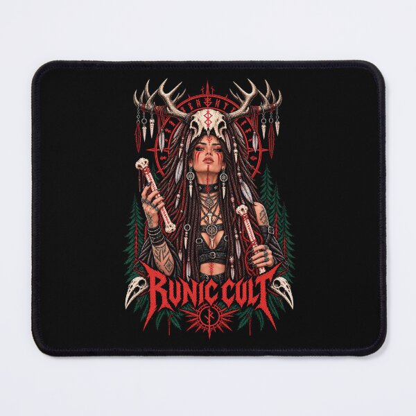 Item preview, Runic Cult Pagan Shaman Viking Gothic Illustration designed and sold by CrazySzoopWorld.