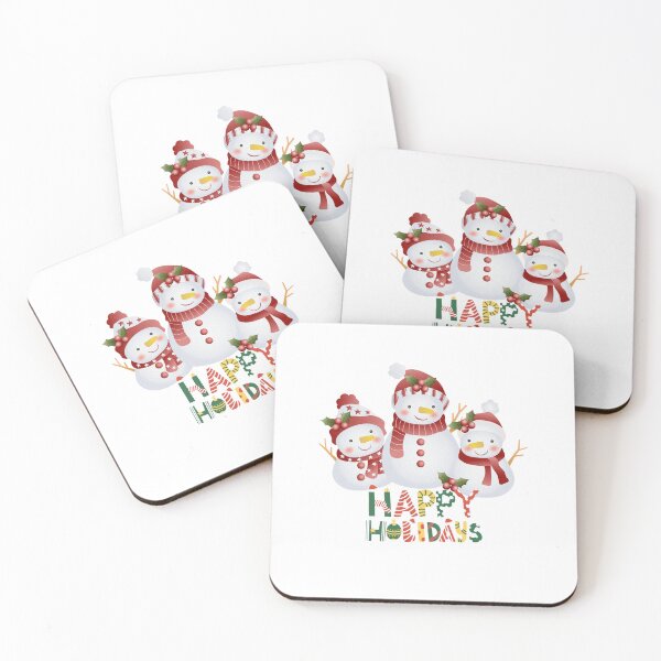 Item preview, Three Snowmen Happy Holidays Christmas Sticker designed and sold by lailakhalaf.