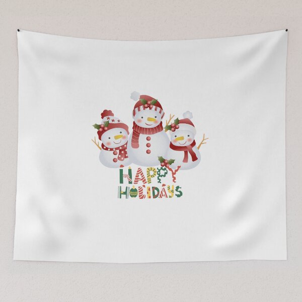 Item preview, Three Snowmen Happy Holidays Christmas Sticker designed and sold by lailakhalaf.