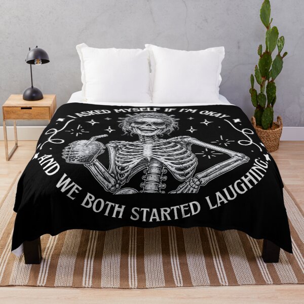 Item preview, I Asked Myself If I'm Okay Skeleton – Dark Humor Vintage Shirt for Skeleton Lovers designed and sold by Teetreasure2.
