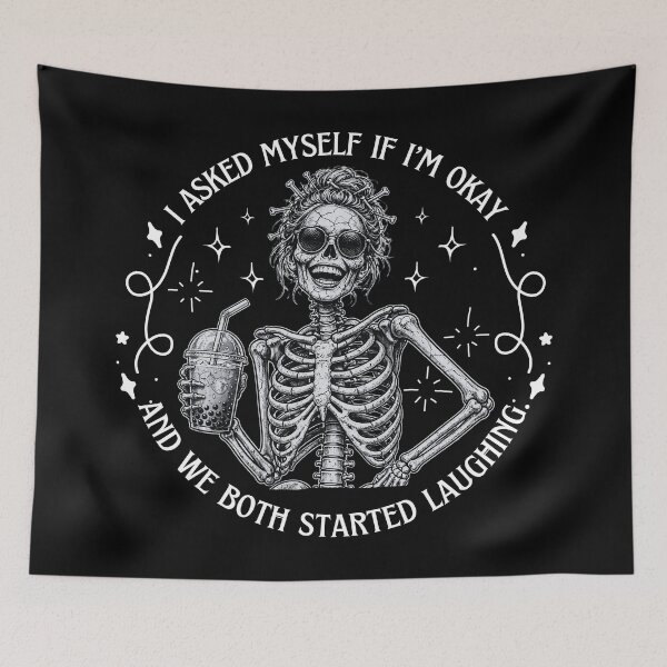 Item preview, I Asked Myself If I'm Okay Skeleton – Dark Humor Vintage Shirt for Skeleton Lovers designed and sold by Teetreasure2.