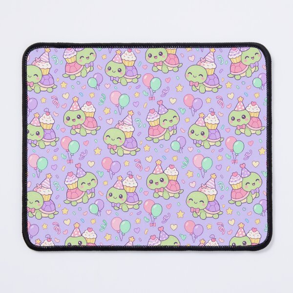 Item preview, Kawaii Birthday Turtle Cupcake Pastel Pattern designed and sold by Soft Berry Studio.