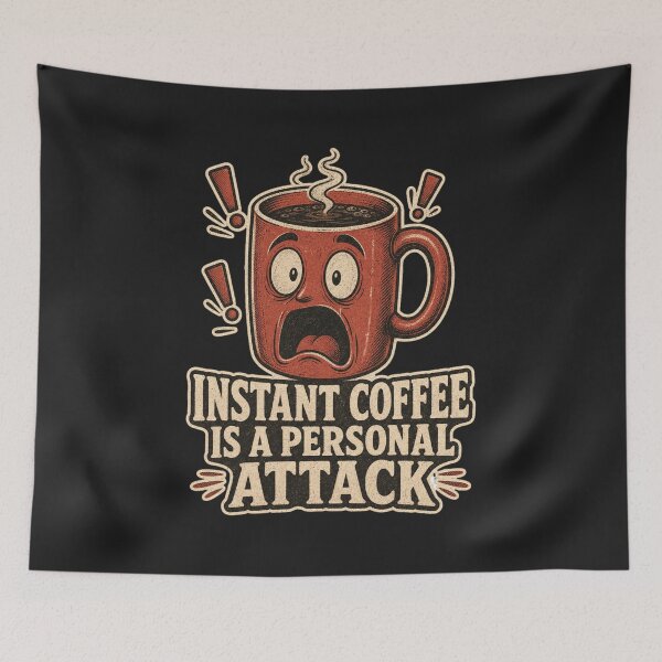 Item preview, Instant Coffee Is A Personal Attack Shirt, Funny Coffee Snob T-Shirt, Coffee Humor Tee, Funny Coffee Gift Shirt, Vintage Coffee Graphic designed and sold by TshirtsLabs.