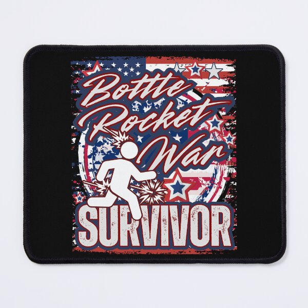 Item preview, Bottle Rocket War Survivor – Patriotic Funny Firework Mishap Stick Figure Distressed Explosion Graphic designed and sold by GFamilyC.