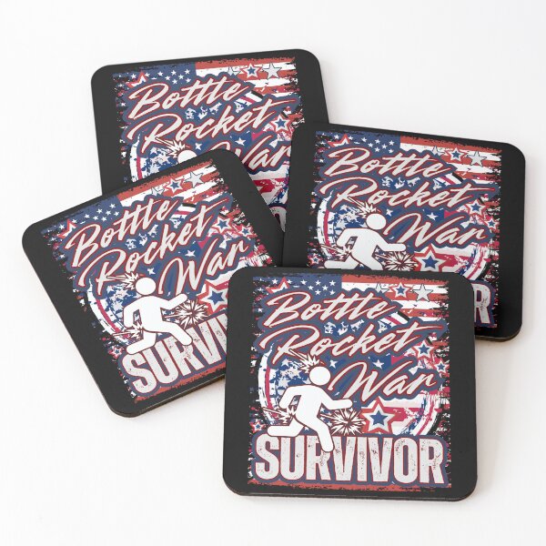 Item preview, Bottle Rocket War Survivor – Patriotic Funny Firework Mishap Stick Figure Distressed Explosion Graphic designed and sold by GFamilyC.