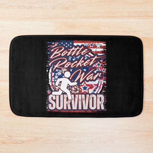 Item preview, Bottle Rocket War Survivor – Patriotic Funny Firework Mishap Stick Figure Distressed Explosion Graphic designed and sold by GFamilyC.