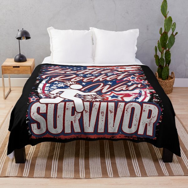 Item preview, Bottle Rocket War Survivor – Patriotic Funny Firework Mishap Stick Figure Distressed Explosion Graphic designed and sold by GFamilyC.