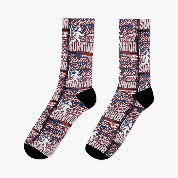 Item preview, Bottle Rocket War Survivor – Patriotic Funny Firework Mishap Stick Figure Distressed Explosion Graphic designed and sold by GFamilyC.