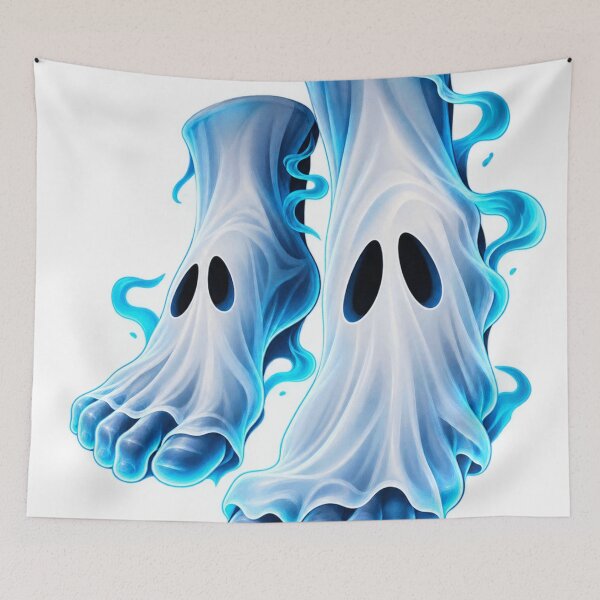 Item preview, Ghost feet blue spooky  designed and sold by urbanshop7.